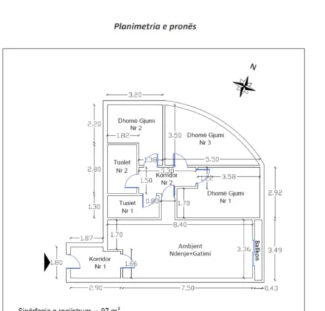 Tirane, shitet apartament 3+1+Ballkon Kati 1, 107 m² 260.000 € (kodra e diellit)