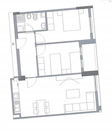 Tirane, jepet me qera apartament 2+1 Kati 2, 81 m² 400 € (Zgara 5 Maj)