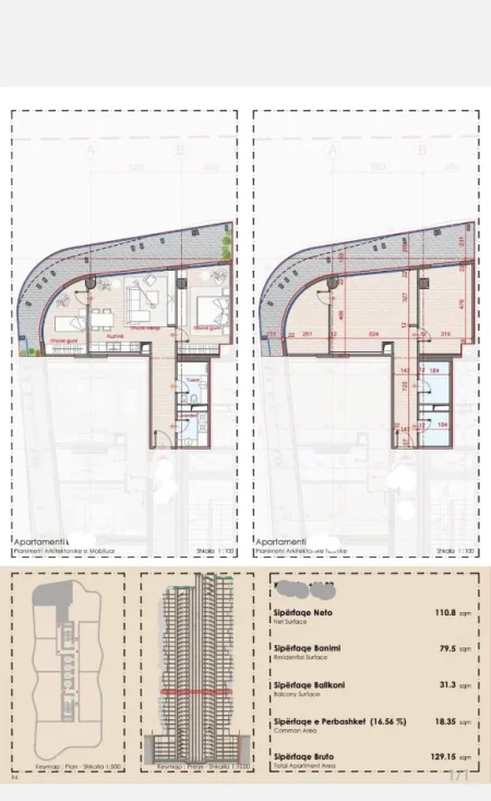 SHITET: 2+1+1 Depo ||📍 Zogu I Zi (Top Seven Tower) - 260,000€ |🔥2000€/m2🔥 - Kt.9 - Sp.129m² || Investim Elitar ne Zemer te Tiranes