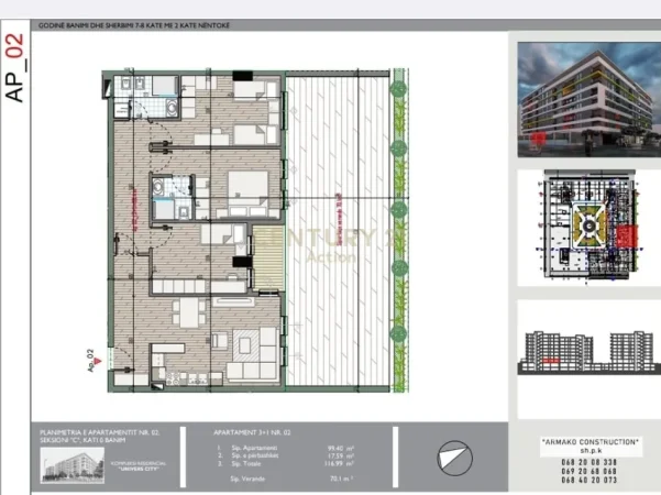 Tirane, shitet apartament Kati 0, 117 m² 142.000 € 