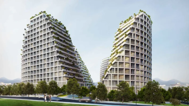 Tirane, jepet me qera ambjent biznesi Kati 4, 77 m² 1.300 € (LAKE VIEW RESIDENCE , Liqeni)