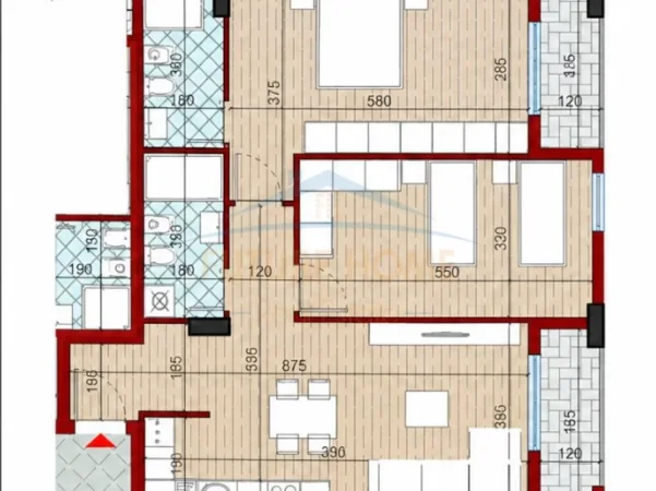 Tirane, shitet apartament 2+1+Aneks+Ballkon Kati 4, 112 m² 202.200 € (Don Bosko)
