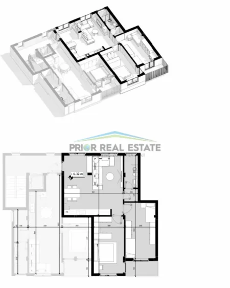 Tirane, shitet apartament 2+1, Kati 3, 110 m² 240.000 € ,Liqeni i Farkës
