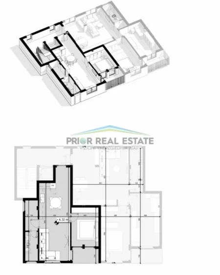 Tirane, shitet apartament 1+1 Kati 2, 75 m² 135.000 € (Liqeni i Farkës)