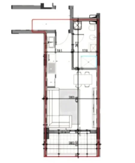 Durres, shes garsonier 1+1 Kati 3, 46 m² 54.000 € (Golem)