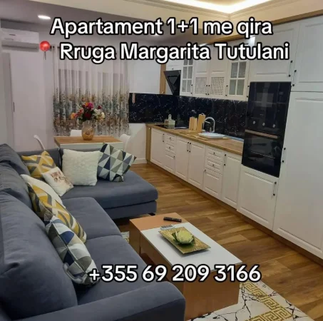 Tirane, jepet me qera apartament 1+1 Kati 4, 70 m² 650 € (Prane Gjimnazit Petro Nini)