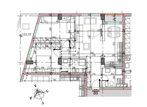 Tirane, shitet apartament 2+1 Kati 8, 107 m² 133.637 Euro (Laprake)