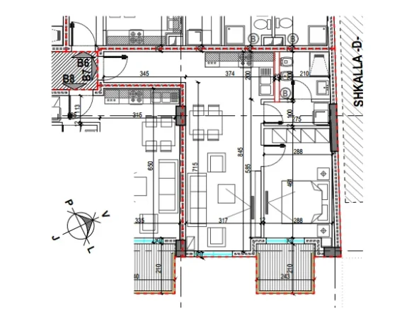 Tirane, shitet apartament 1+1+BLK Kati 8, 77 m² 96.625 Euro (Gjergj Legjisi)