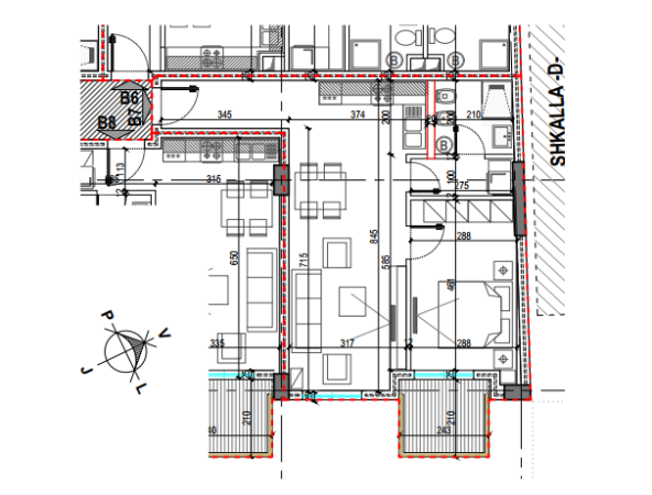 Tirane, shitet apartament 1+1+BLK Kati 8, 77 m² 96.625 Euro (Gjergj Legjisi)