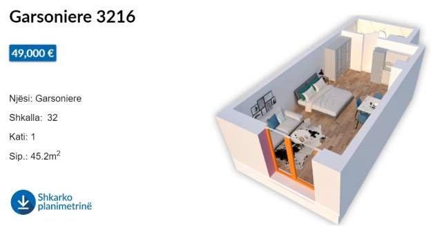 Tirane, shes apartament 1+1 Kati 0, 46 m² 49.000 Euro (Rruga Pasho Hysa)