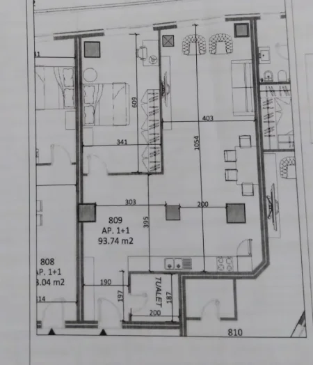 Tirane, shitet apartament 1+1+Ballkon Kati 8, 119 m² 559.112 € (Tiranas Rock)
