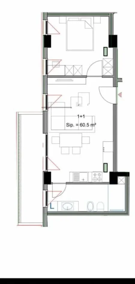 Tirane, jepet me qera zyre Kati 1, 69 m² 520 € (Rruga Dritan Hoxha)