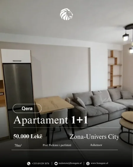 Tirane, jap me qera apartament 1+1 , 70 m² 500 € 