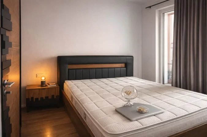 Tirane, jepet me qera apartament 1+1 Kati 6, 50 m² 420 € (Ali Demi)