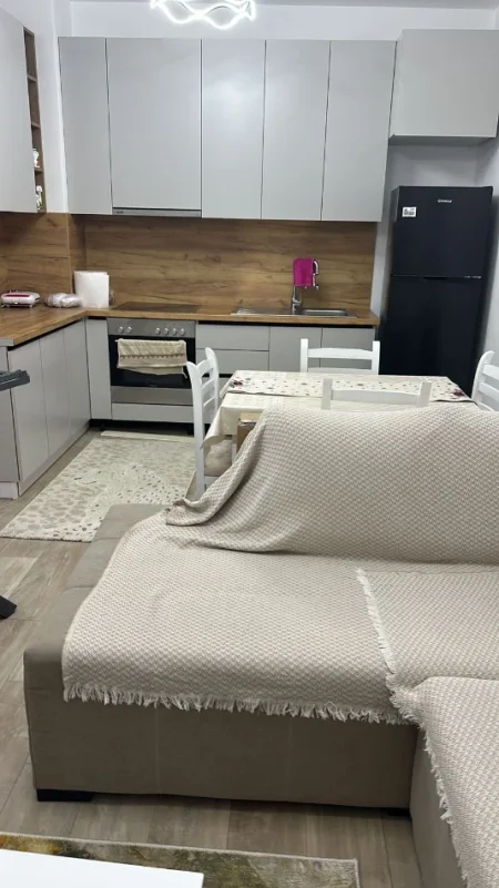 Tirane, jepet me qera apartament 1+1 Kati 5, 60 m² 55.000 € (+ parkim (Bar oslo, Rruga bardhyl))