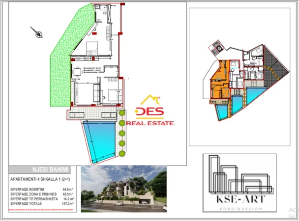 Vlore, shitet apartament , 117 m² (Radhimë)
