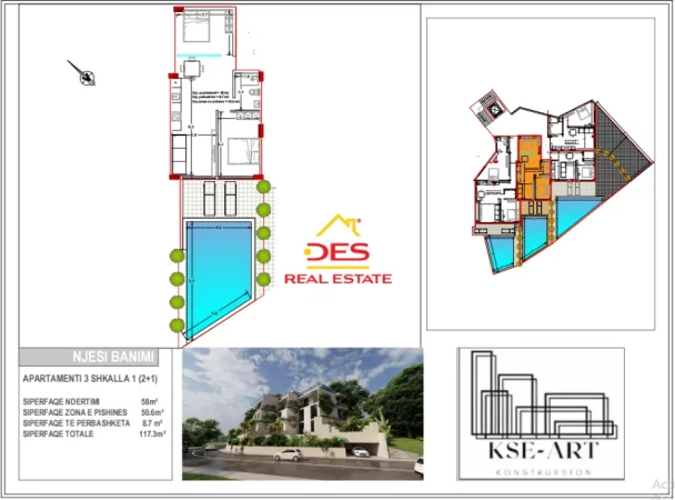 Vlore, shitet apartament , 117 m² (Radhimë)