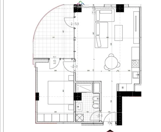 Tirane, shes apartament 1+1+Ballkon Kati 4, 83 m² 100.000 € (sokrat miho)