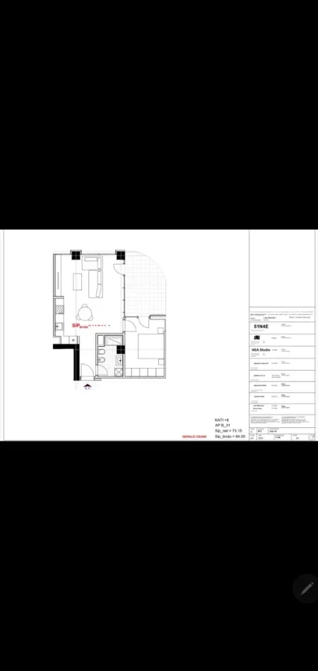 Tirane, shitet apartament 1+1+Aneks+Ballkon Kati 8, 84 m² (River Park Rezidenc)