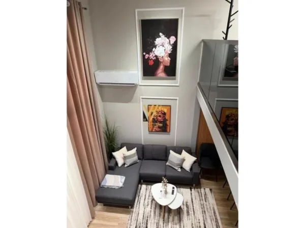 Tirane, jepet me qera apartament duplex 1+1+Ballkon Kati 1, 70 m² 620 € (GOLDEN PARK 3, YZBERISHT)