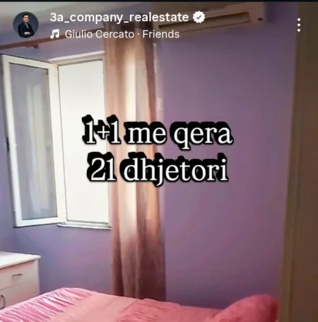 Tirane, jepet me qera apartament 1+1+Ballkon Kati 8, 500 € (perballe zyrave te tatimeve)