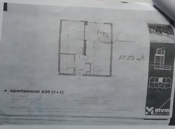 Tirane, shitet apartament 1+1+Ballkon Kati 5, 65 m² 98.300 € (Rruga adedin rexha)