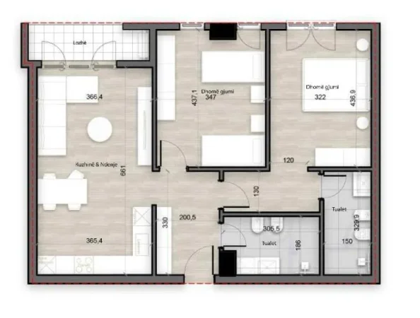 Tirane, shitet apartament 2+1 Kati 3, 112 m² 179.424 € (Porcelan)