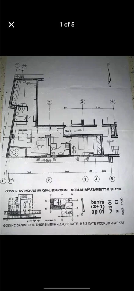 Tirane, shitet apartament 1+1 Kati 2, 112 m² 270.000 € (PAZARI I RI)
