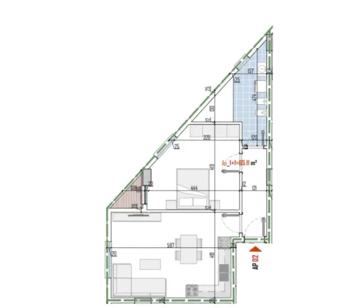 Tirane, shitet apartament 1+1 Kati 0, 75 m² 75.300 € (Paskuqan)
