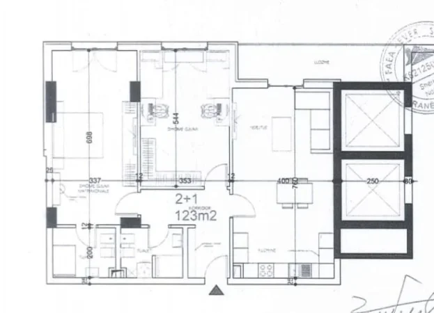 SHITET APARTAMENT 2+1+2  NE  PASKUQAN    € 180,490