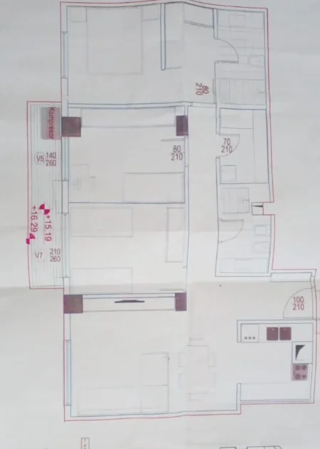 Tirane, shitet apartament 3+1 Kati 5, 125 m² 385.000 € (Komuna e Parisit)