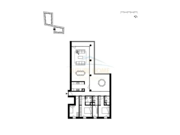 Tirane, shitet apartament 3+1 Kati 1, 196 m² (“By Long Hill Residences”, Mjull-Bathore)