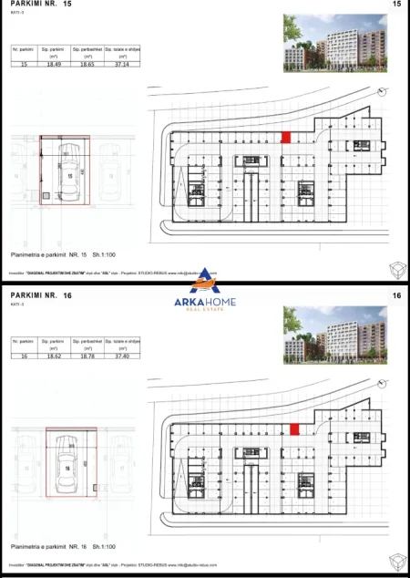 Tirane, shitet garazh | post parkimi Kati -2, 37 m² 250.000 € 