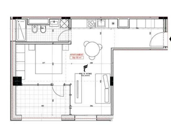 Tirane, shitet apartament 1+1 Kati 2, 63 m² (ASTIR)