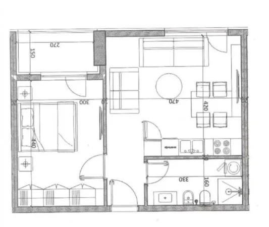 Tirane, shitet apartament 1+1+Ballkon , 58 m² 42.160 € (Kamez, Venatino 4 Residence)