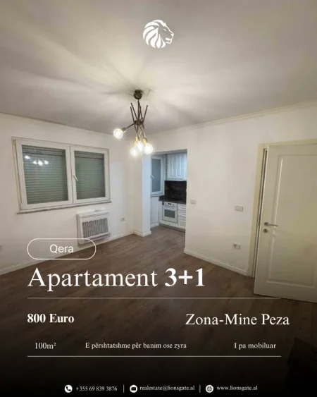 Tirane, jap me qera apartament 3+1 , 100 m² 800 € 