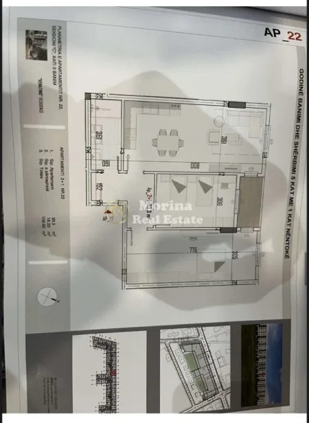 Tirane, shitet apartament 2+1 Kati 3, 87.704 € (Laknas 87704 E 2)