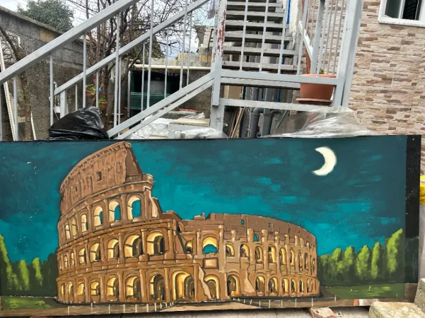 Tirane, shes Okazion! Pikturë origjinale italiane e Colosseum Rome = 50€ 50 €