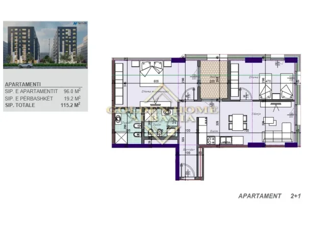 Tirane, shitet apartament , 115 m² (sheshi shqiponja)
