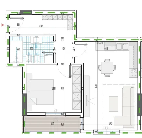 Tirane, shitet apartament 1+1+Ballkon , 71 m² 57.100 € (Kamez, Prane Ullirit)