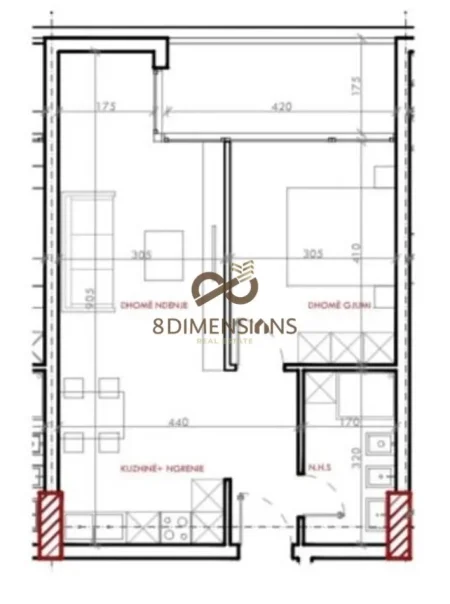 Tirane, shitet apartament 1+1+Ballkon Kati 7, 75 m² 89.880 € (astir)