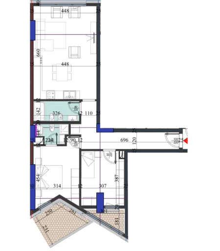 Tirane, shitet apartament 2+1 , 119 m² 209.000 € (Colonnade Residence, Rruga Dritan Hoxha)