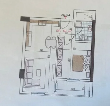 Tirane, shitet apartament 1+1 Kati 5, 80 m² 88.000 € (MONARK RESIDENCE)