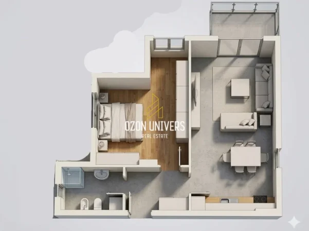 Tirane, shitet apartament 1+1+Ballkon , 76 m² 87906 € (Paskuqan)