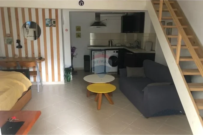 Vlore - Lungomare, jepet me qera apartament 1+1 Kati 0, 28 m² 300 € (Aleksandër Moisiu – vijë e dytë e Lungomares)