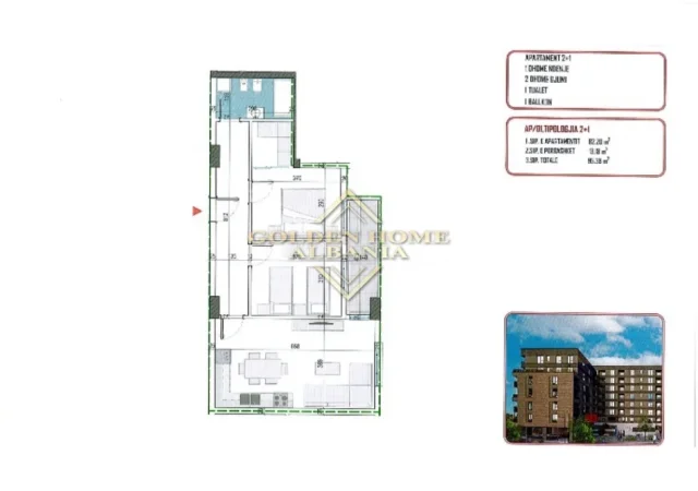 Tirane, shitet apartament , 97 m² (Paskuqan)