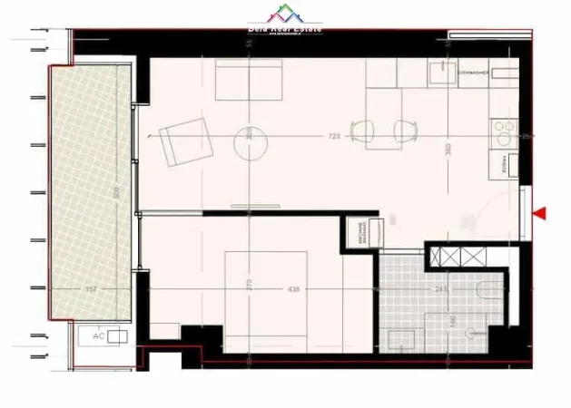 Tirane, shes apartament 1+1 Kati 2, 65 m² 105.200 € (Rruga Kastriotet)