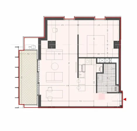 Tirane, shes apartament 1+1+Ballkon Kati 6, 85 m² 136.500 € (kthesa e kamezes)