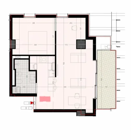 Tirane, shes apartament 1+1+Ballkon Kati 4, 79 m² 126.210 € (rruga kastriotet)