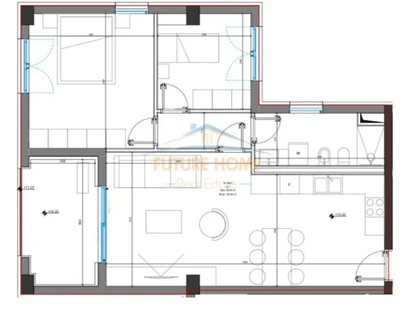 Dhermi - Palase, shitet apartament 2+1 Kati 3, 106 m² 285.336 € (DHERMI , DRIMADHE)